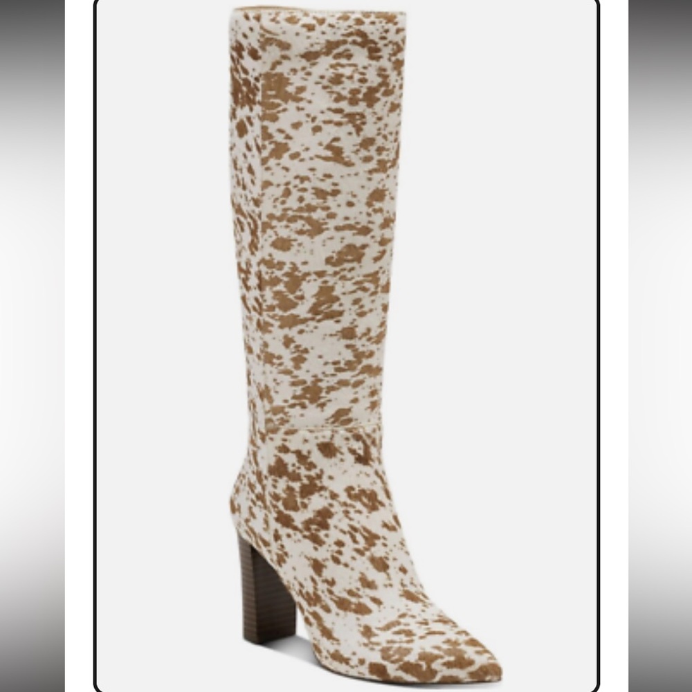 Inc calf hair boots SZ 8M new with box